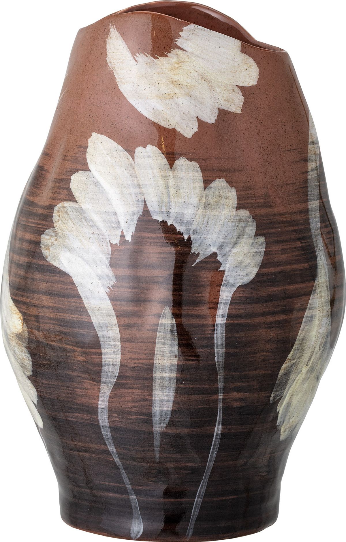 Bloomingville - Obsa Vase - Brun - Stentøj - H 30 Cm