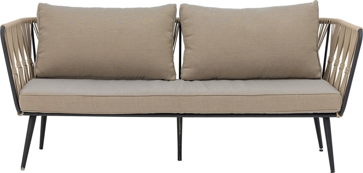 Bloomingville - Pavone Sofa - Brun - Metal - Havesofa - Flet