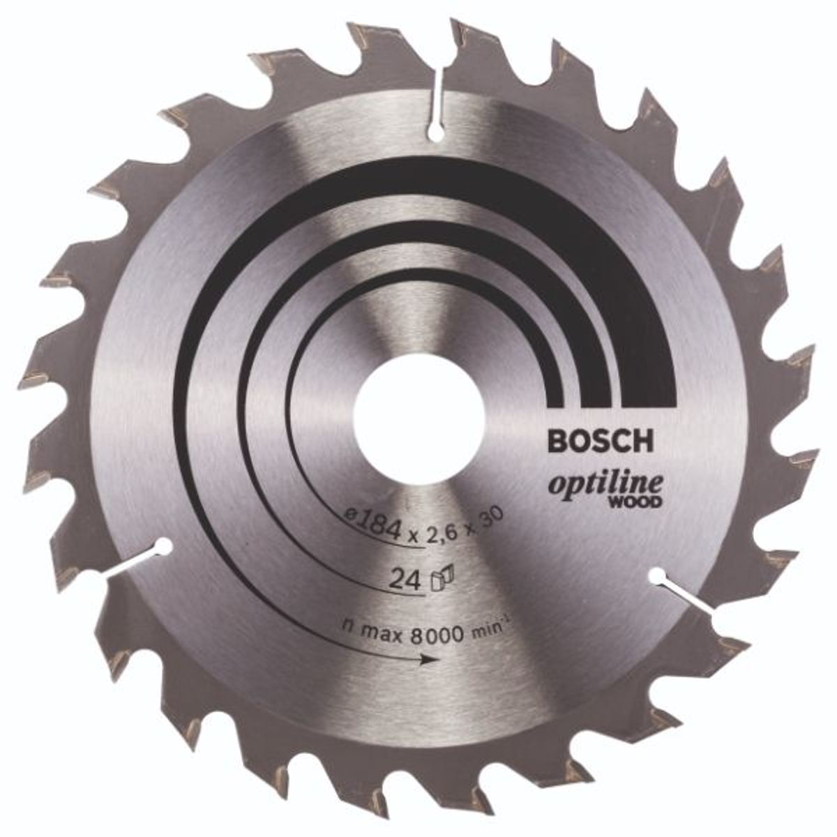 Bosch rundsavklinge.Optiline 184 x 2,6 x 30mm 24T