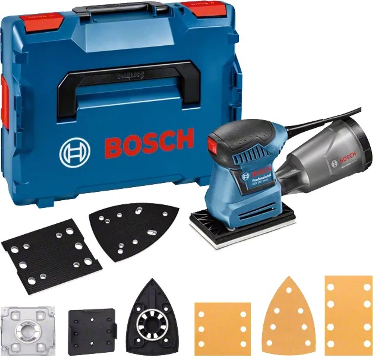 Bosch Rystepudser GSS 160-1A Multi i L-BOXX med tilbehørssæt