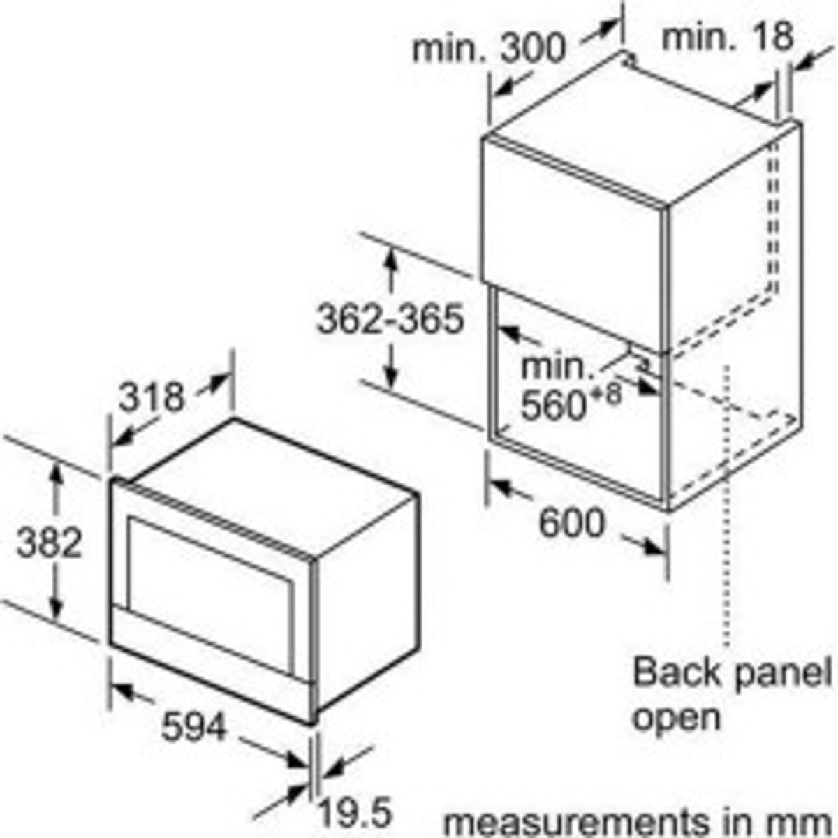 Bosch Serie | 8 BFL634GB1 Mikrobølgeovn Sort