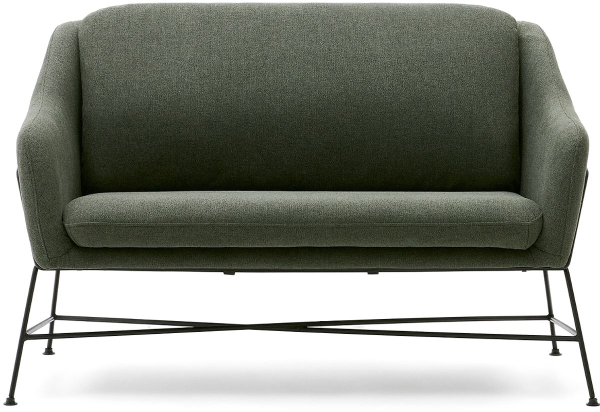 Brida, 2-personers sofa, grøn, H82x128x73 cm, stof