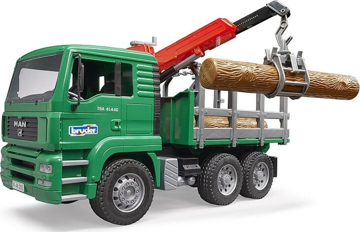 Bruder - Man Timber Truck Med Kran - 2769