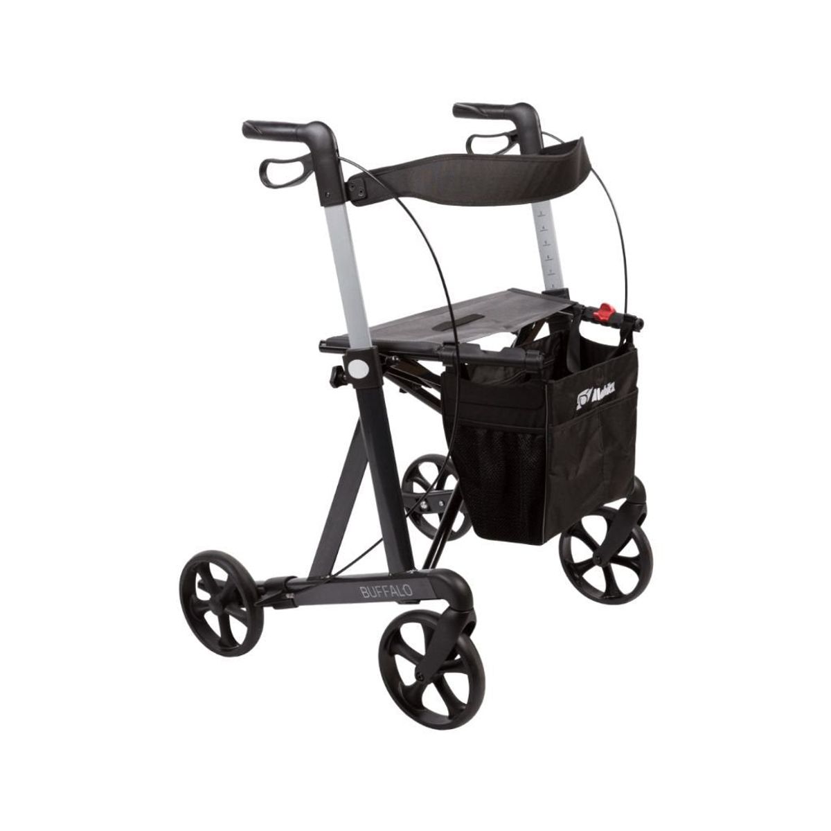 Buffalo XL rollator | Mobilex - 7,5 kg, brugervægt op til 200 kg, god udstyrspakke - Small