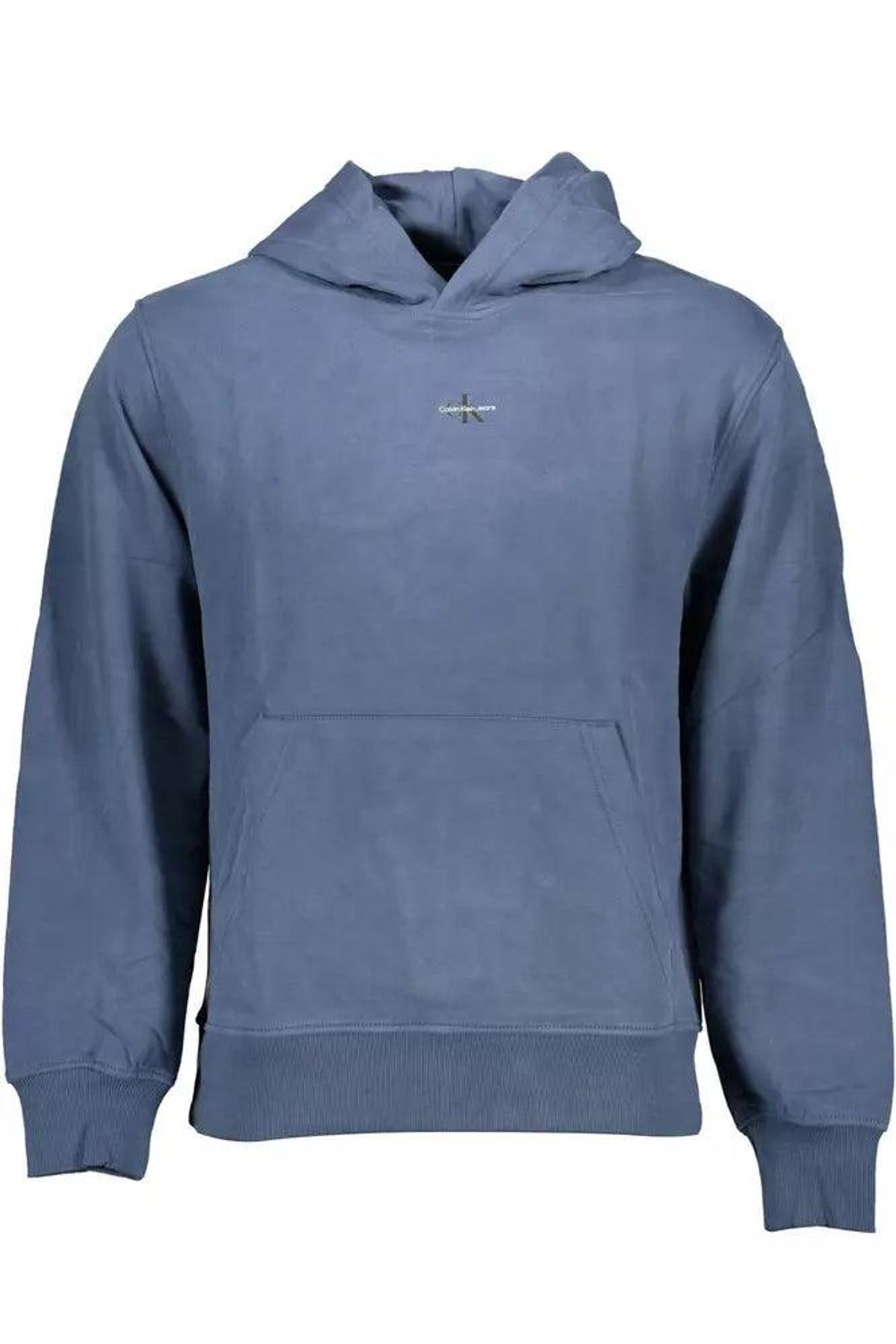 Calvin Klein Chic Blue Hooded Sweatshirt with Logo Print