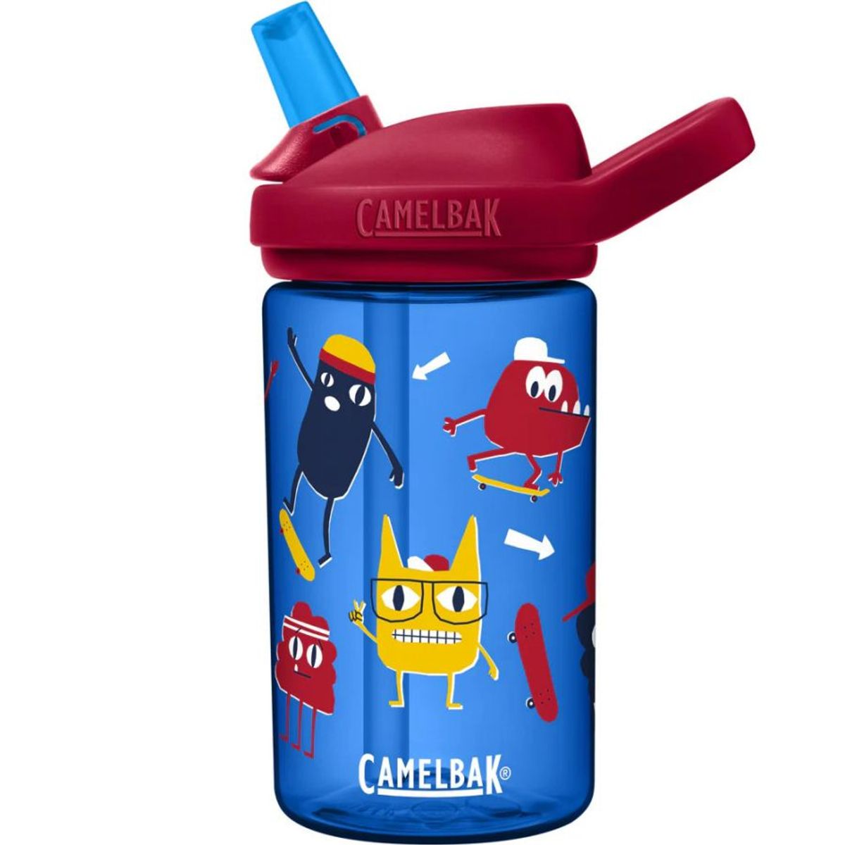 CamelBak, Eddy+ Kids, drikkedunk, 0,4L, skate monsters