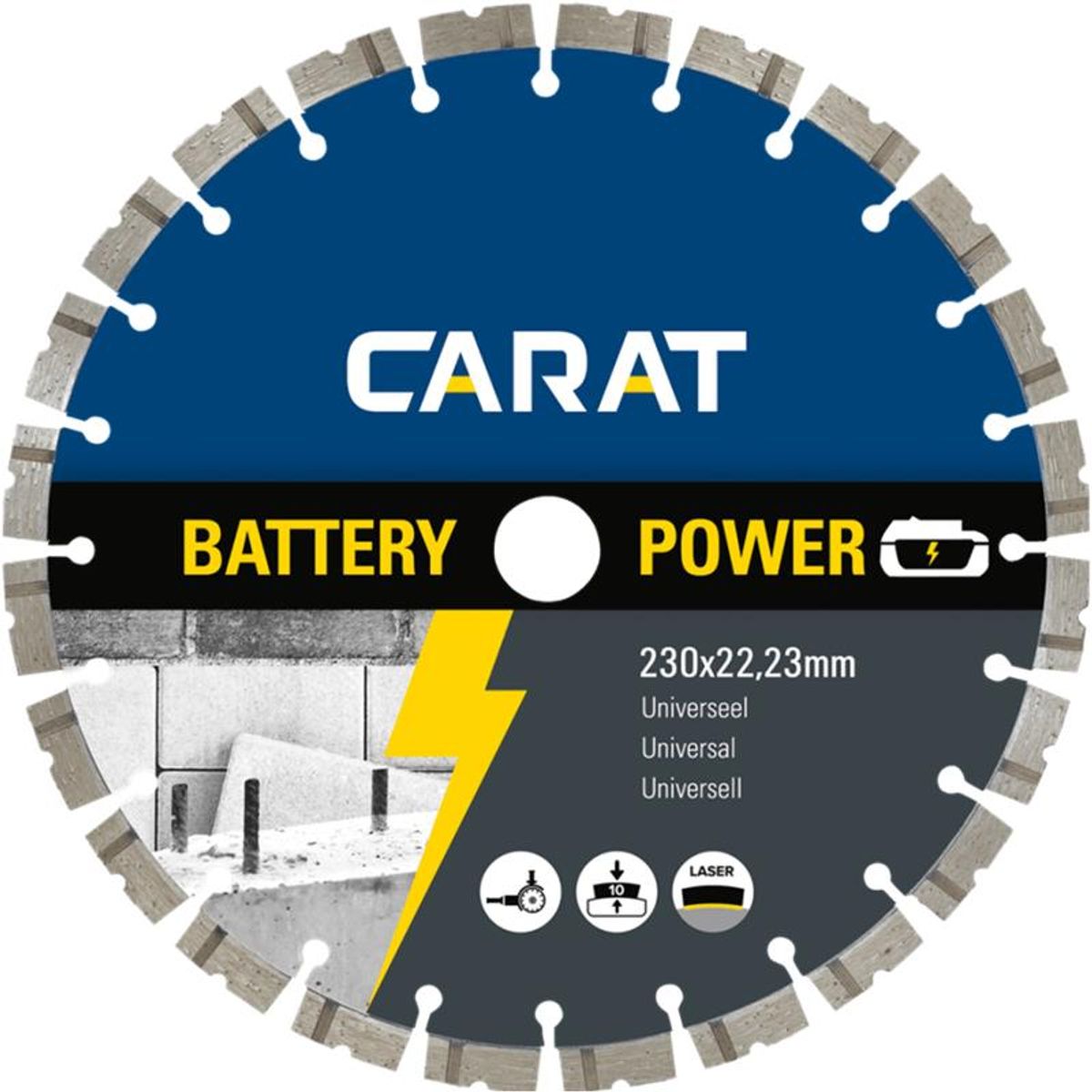 Carat UNI Batteri power 230x22,23mm