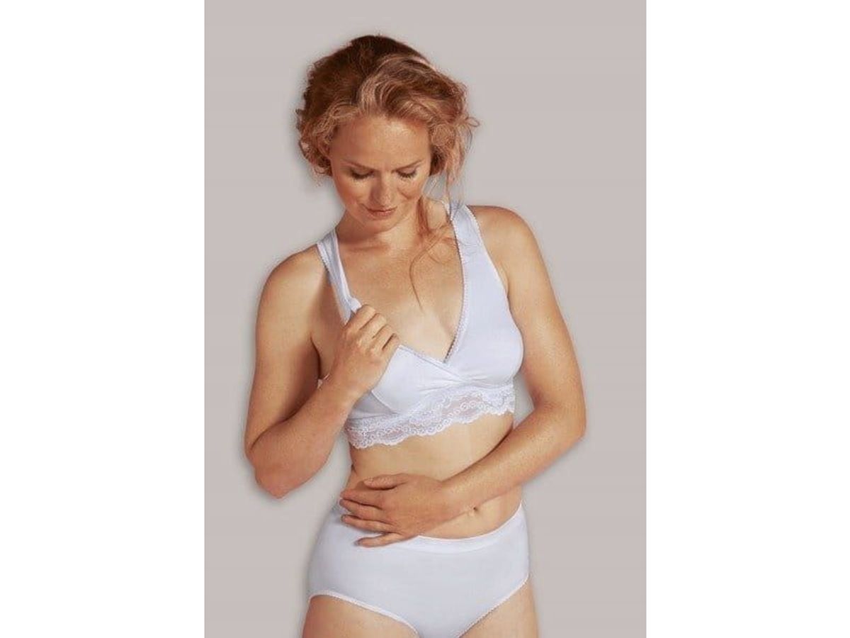 Carriwell Crossover Sleeping Nursing Bra White L 2507