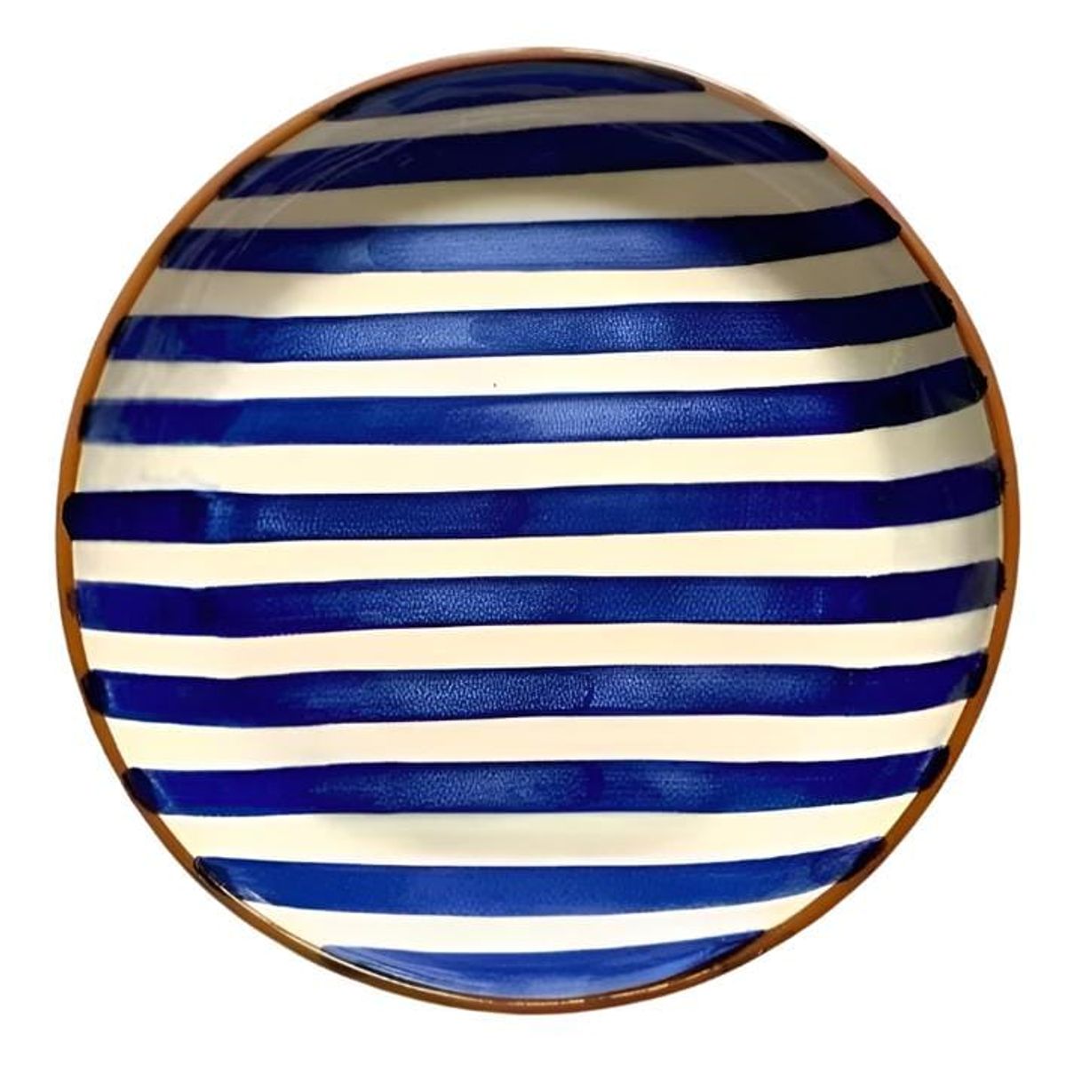 Casa Cubista Bold Stripe Blåstribet Serveringsskål - Blue