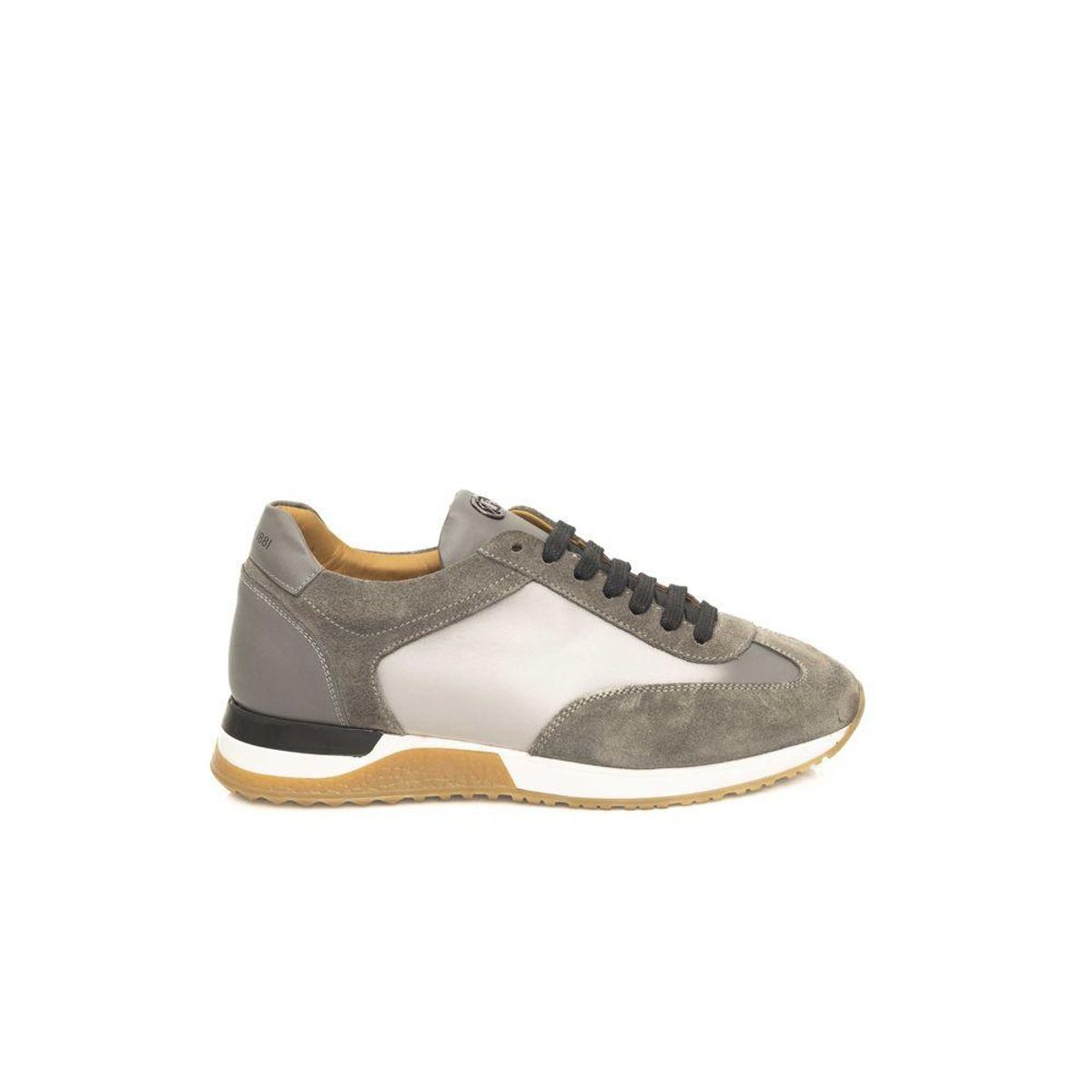 Cerruti 1881 Gray Leather Men Sneaker