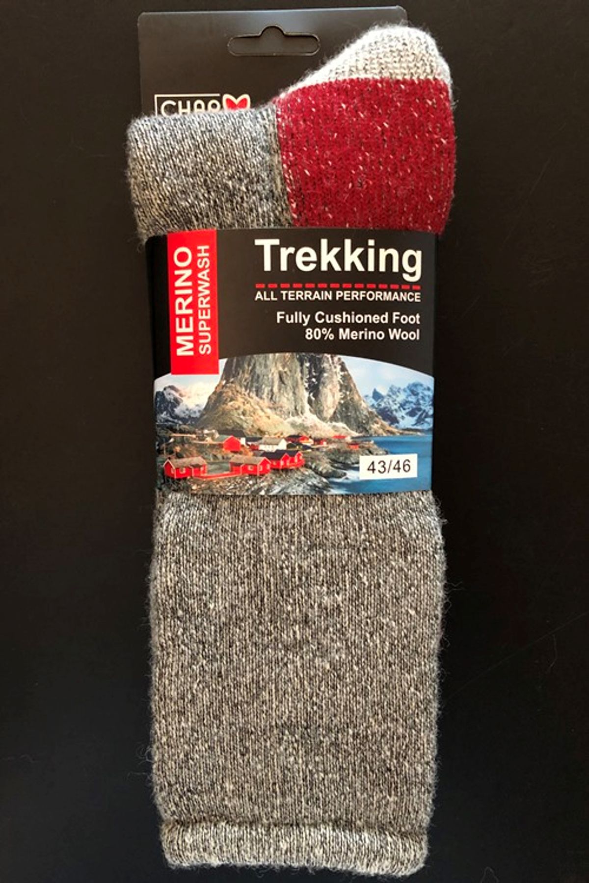 Charm Rag Merino Trekking Sokker Rød 39-42