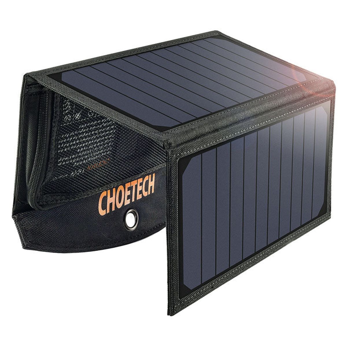 Choetec 2-port 19W Solcellepanel, Sort