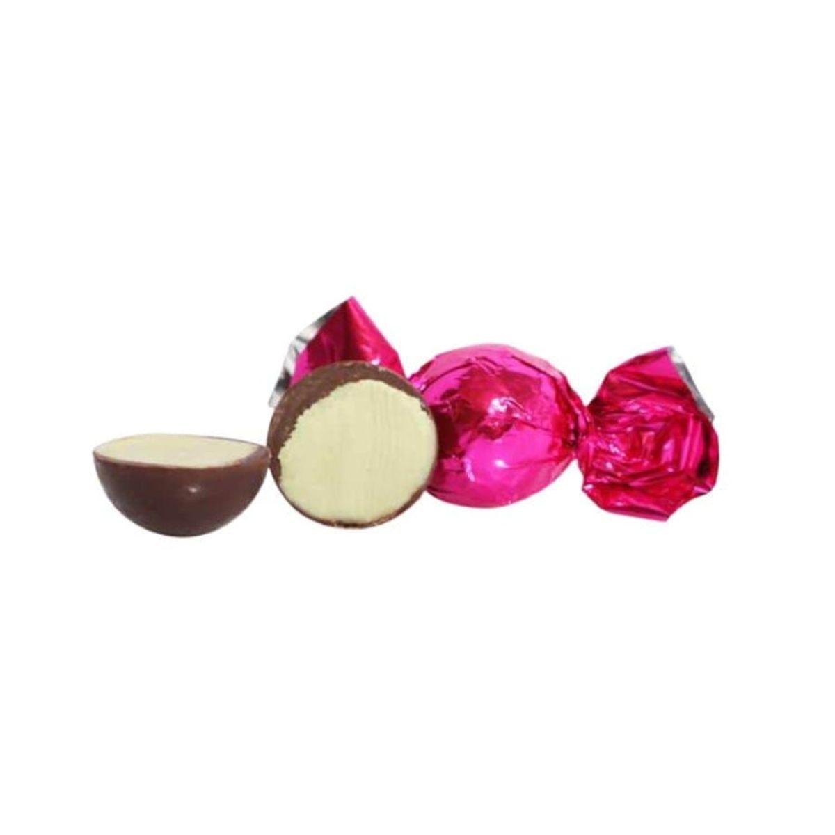 Chokoladekugle | Mørk chokolade med pistacie - pink