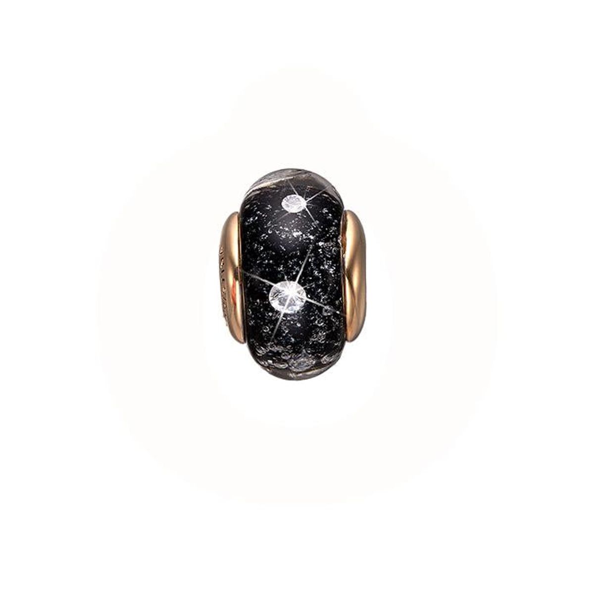 Christina Design London Jewelry & Watches - Black Zirkonia Globe Charm forgyldt sølv 623-G166