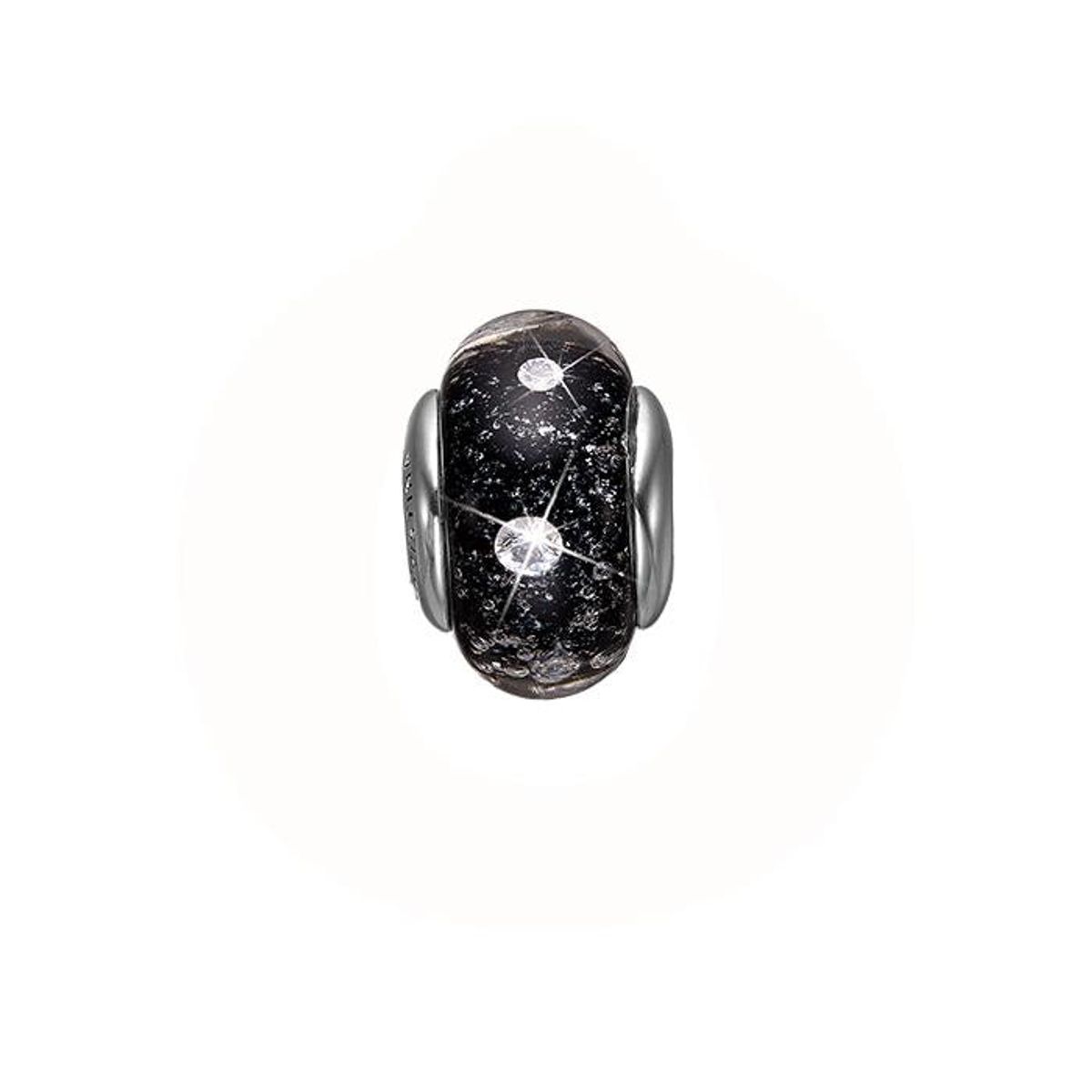 Christina Design London Jewelry & Watches - Black Zirkonia Globe Charm sterlingsølv 623-S166