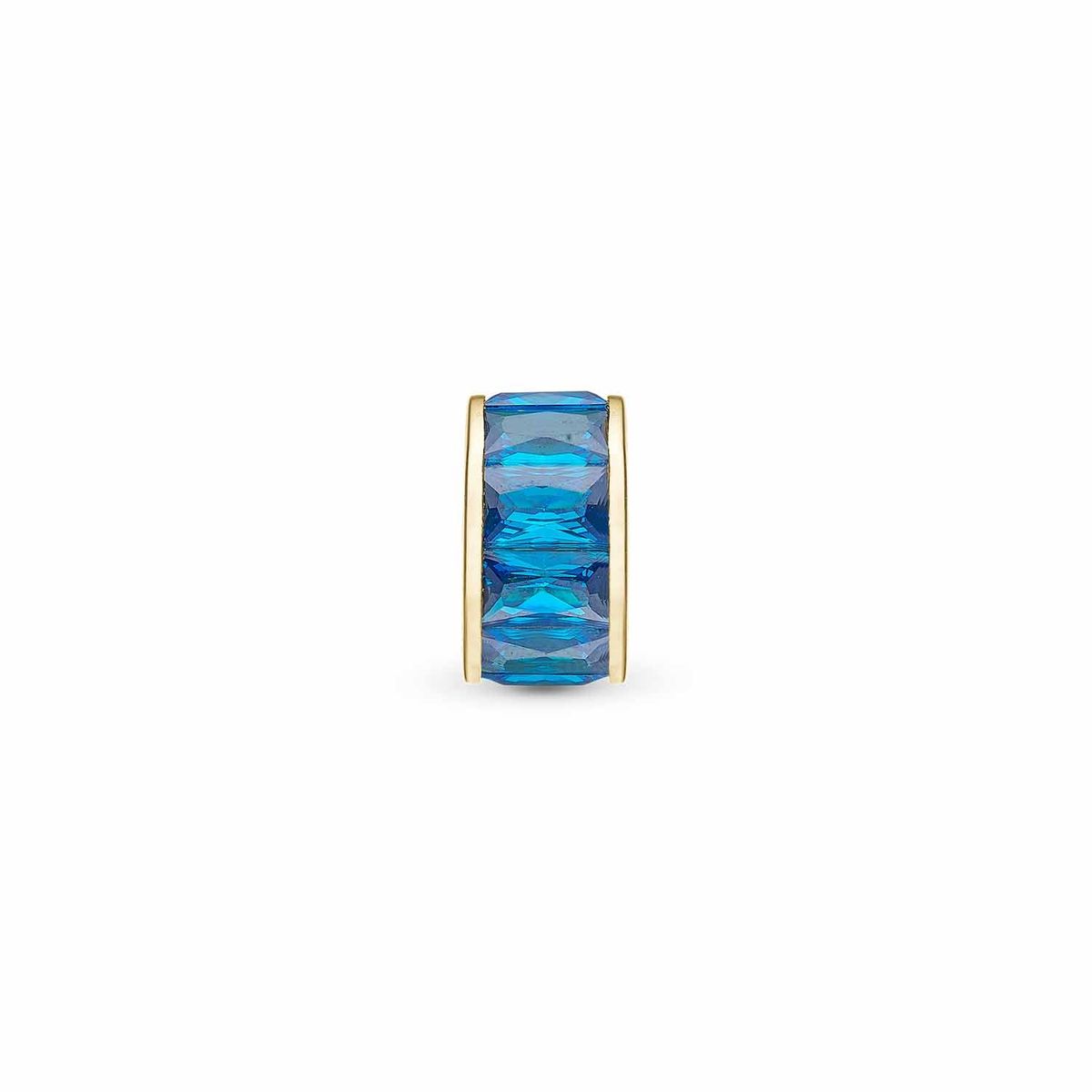 Christina Design London Jewelry & Watches - Blue Baquette charm forgyldt sølv sterlingsølv