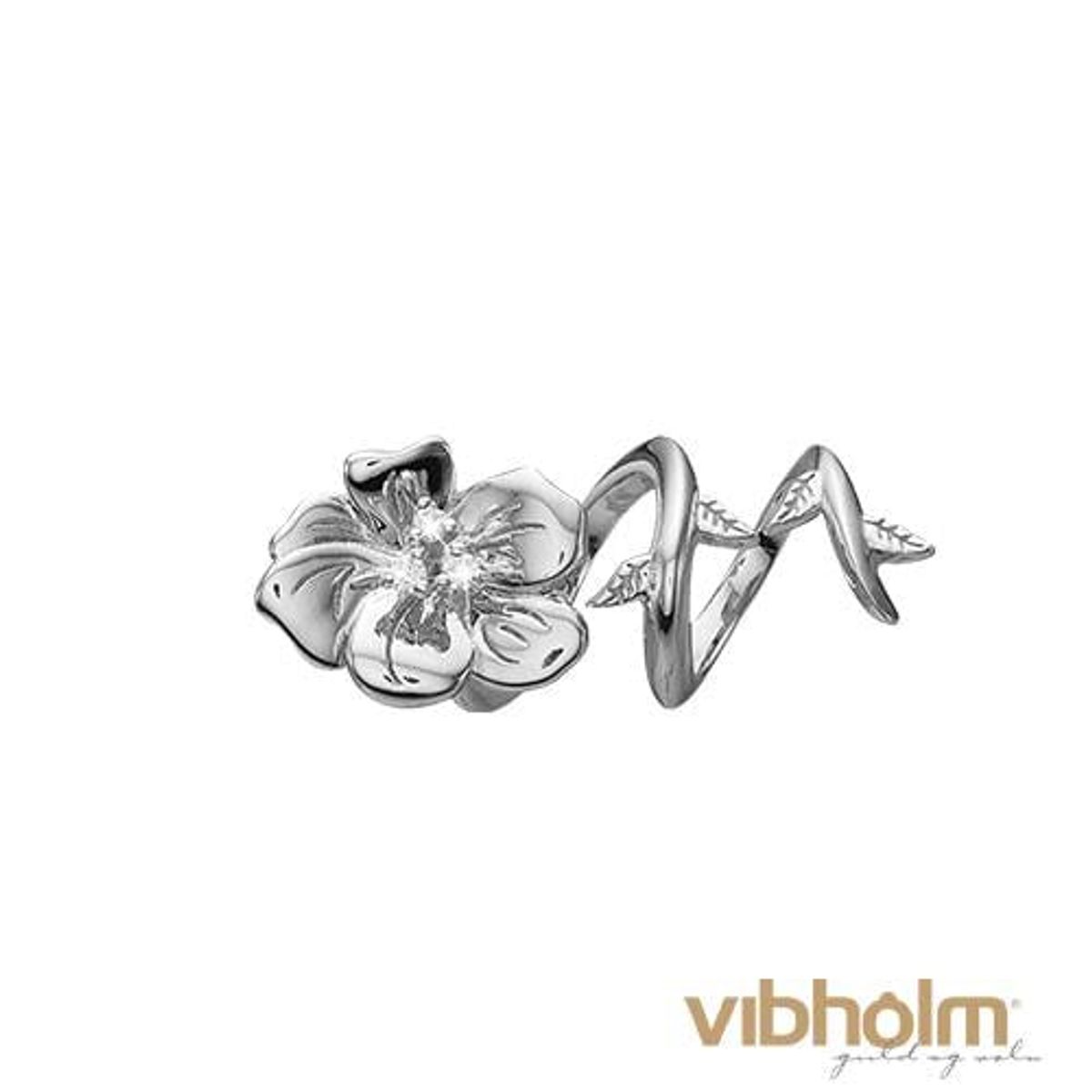 Christina Design London Jewelry & Watches - Diamond Flower Charm 14 karat hvidguld 693-WG14