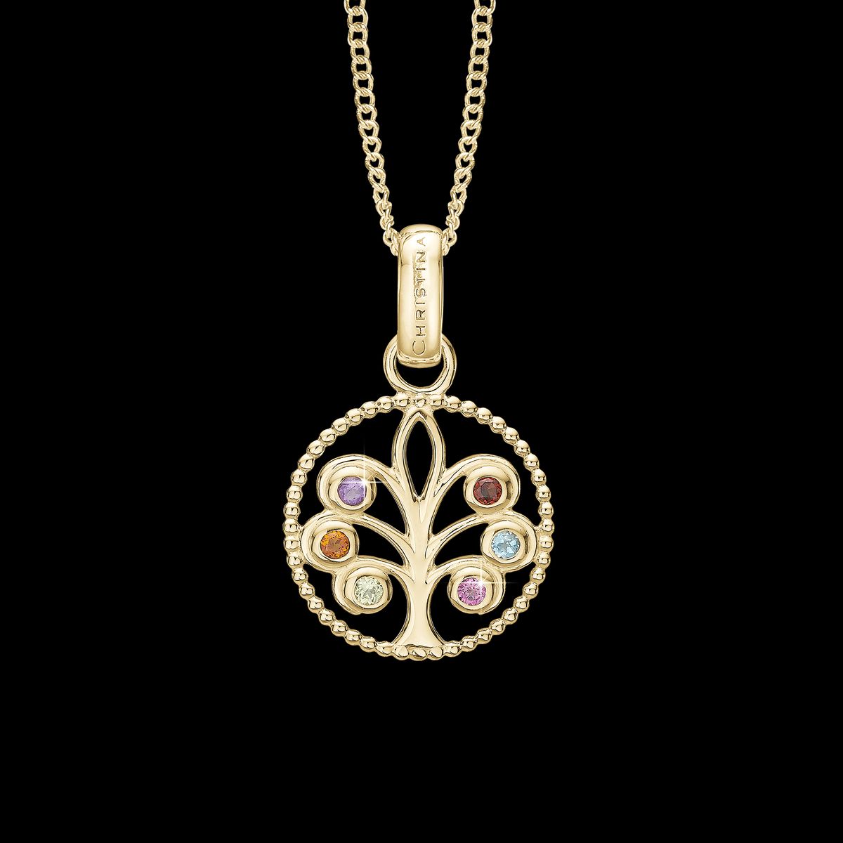 Christina Design London Jewelry & Watches - Family Tree vedhæng forgyldt sølv