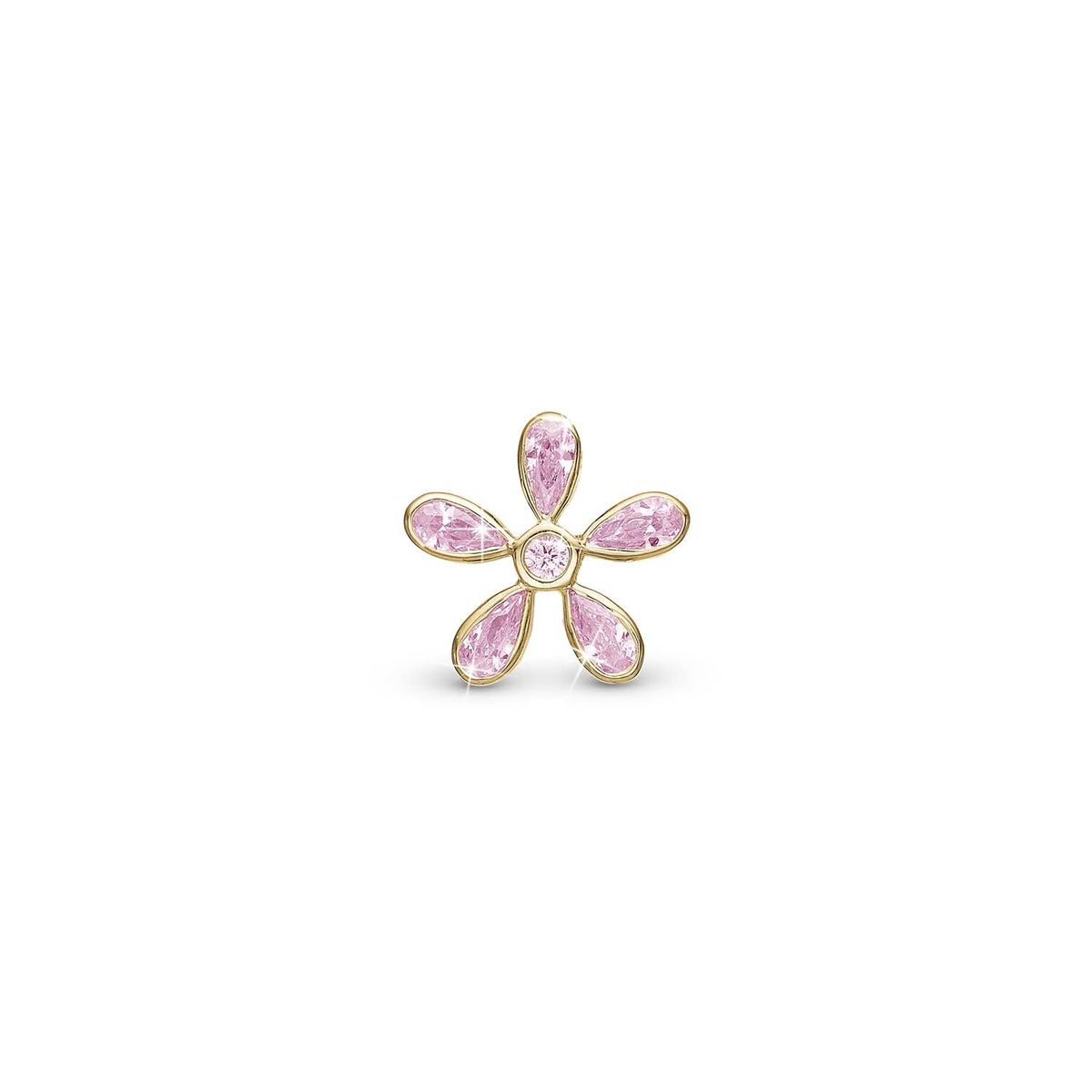 Christina Design London Jewelry & Watches - Magical Pink Flower charm, 4 mm Forgyldt sterlingsølv