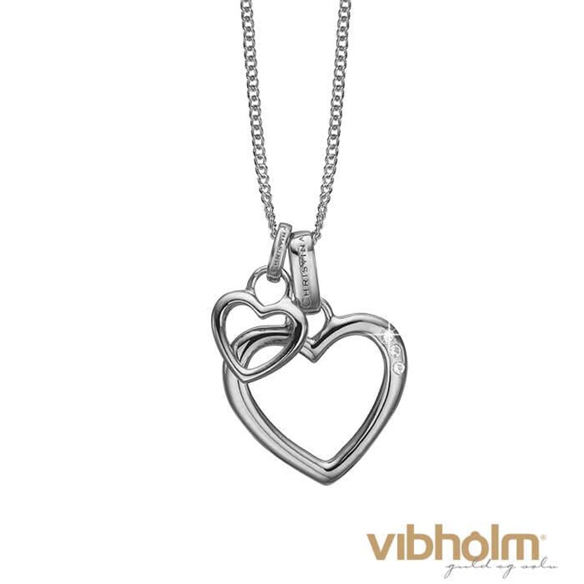 Christina Design London Jewelry & Watches - Open Mother Hearts Vedhæng sterlingsølv 680-S13