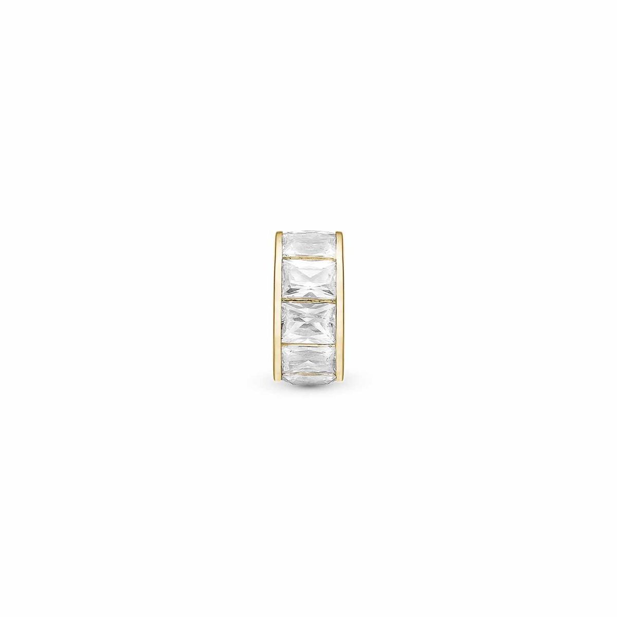 Christina Design London Jewelry & Watches - White Baquette charm forgyldt sølv sterlingsølv