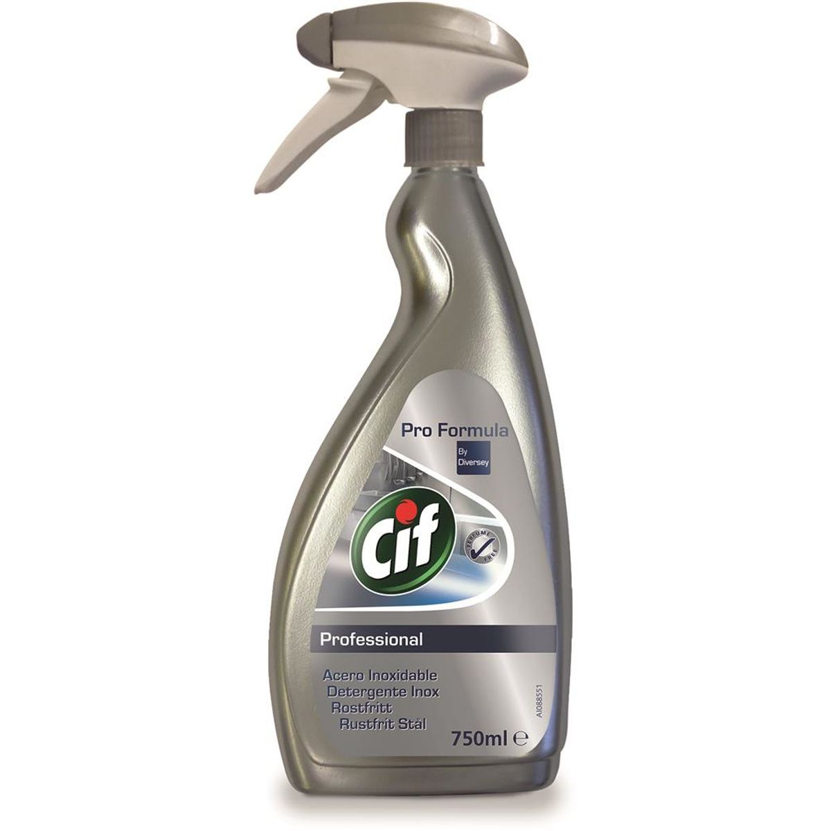 CIF Professional, stål og glasrens, 750 ml.