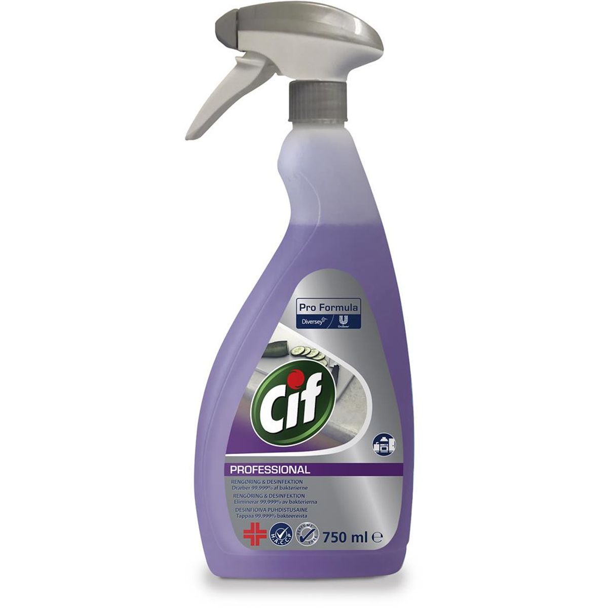 CIF Proffessional Rengøring & Desinfektion, 750 ml.