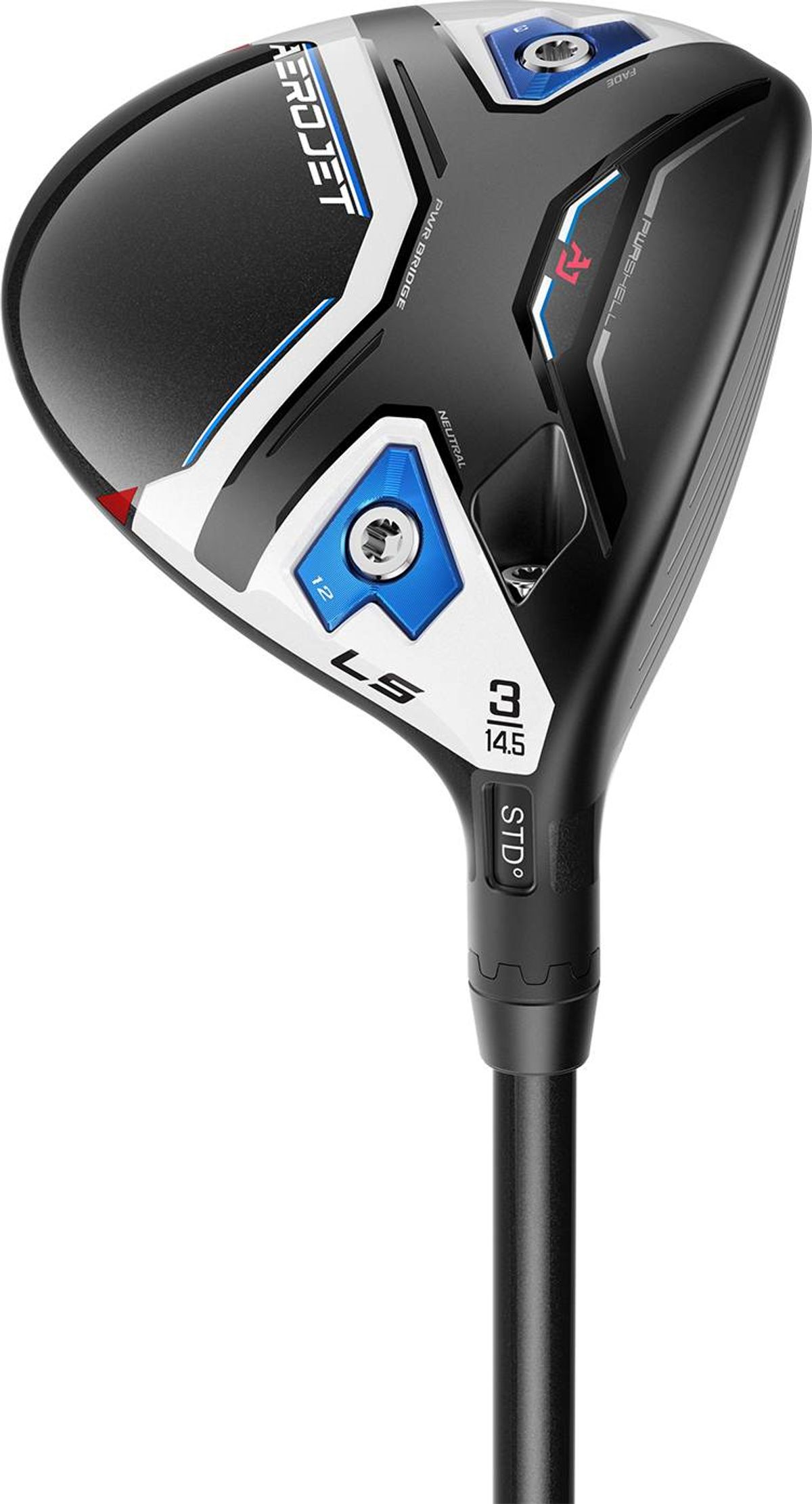 Cobra Aerojet LS Herre Fairwaykølle - Sort - Hånd: Højre - Loft: 14.5° (3 Kølle) - Skaft: Mitsubishi Chemical Kai´li White 70, X-Stiff Flex, Grafit