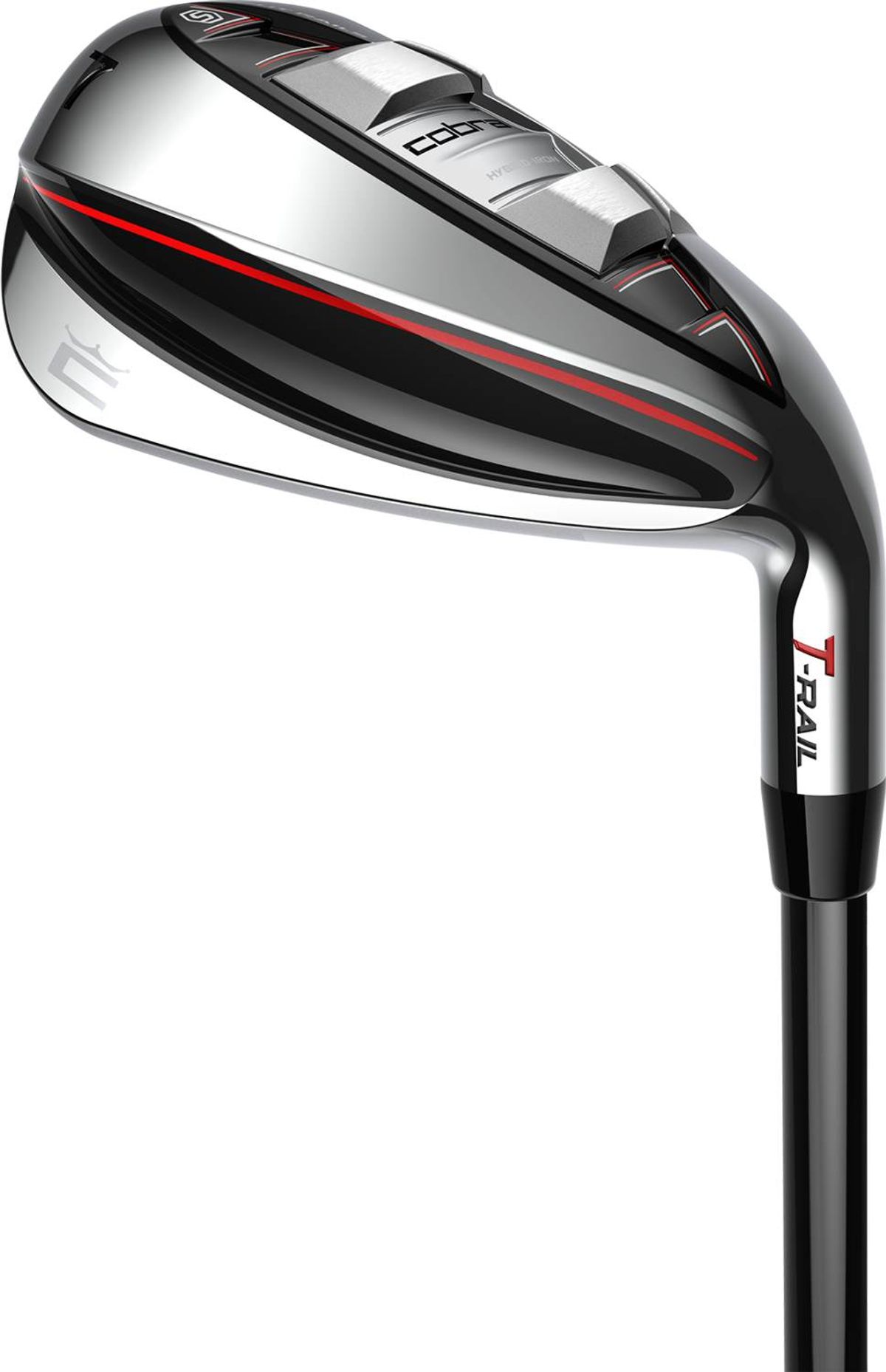 Cobra T-Rail Combo Set (2023) Herre Golfsæt - Chrome/Black/Red - Hånd: Venstre - Indhold: 5H, 6-9, PW (6 Dele) - Skaft: Cobra ULTRALITE 50, Regular Flex, Grafit