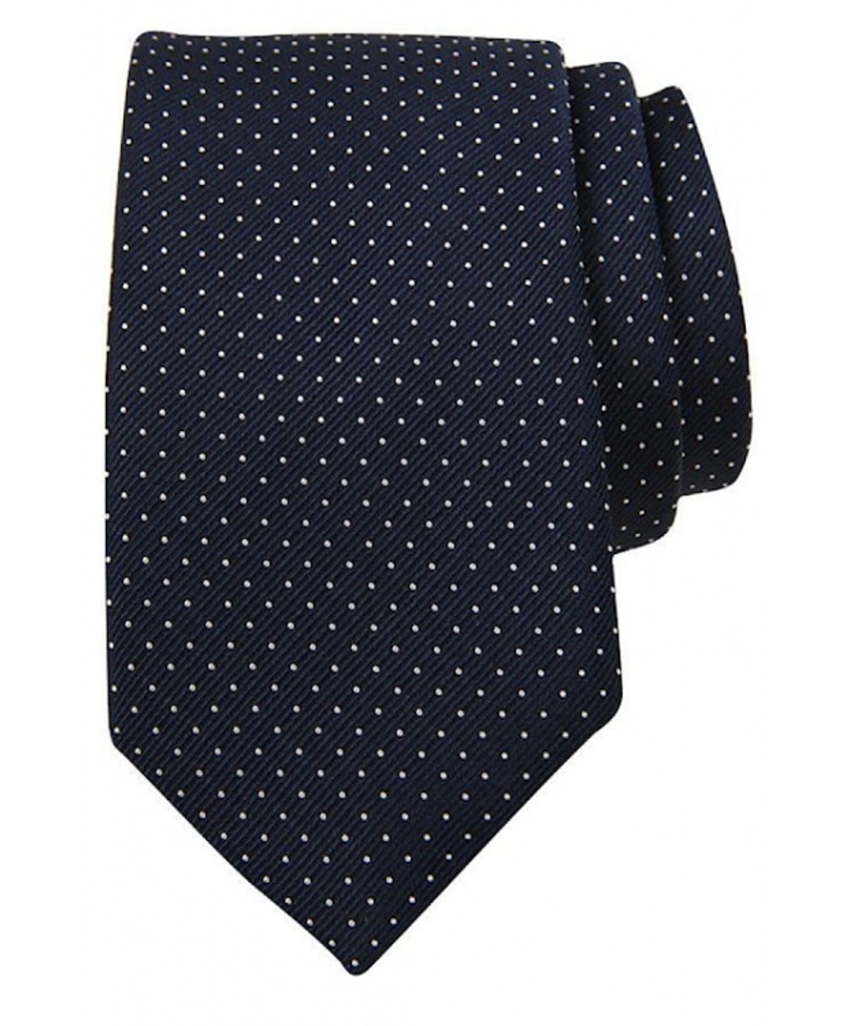 Connexion Tie slips 7cm i navy m. hvide prikker til herre