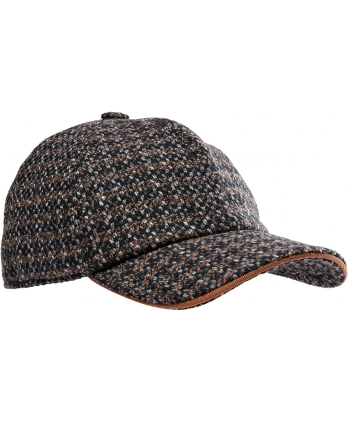 Connexion Tie WOOLEN CAP Check i varm karamel