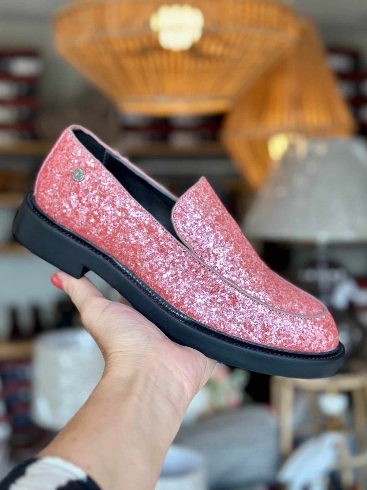 COPENHAGEN SHOES - CPHS LOAFER - ROSA GLITTER 37