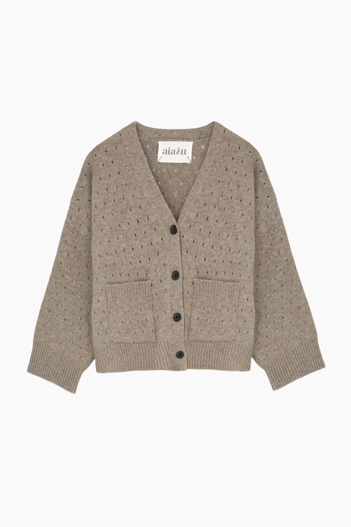 Cora Dot Cardigan - Pure Soil - Aiayu - Beige L