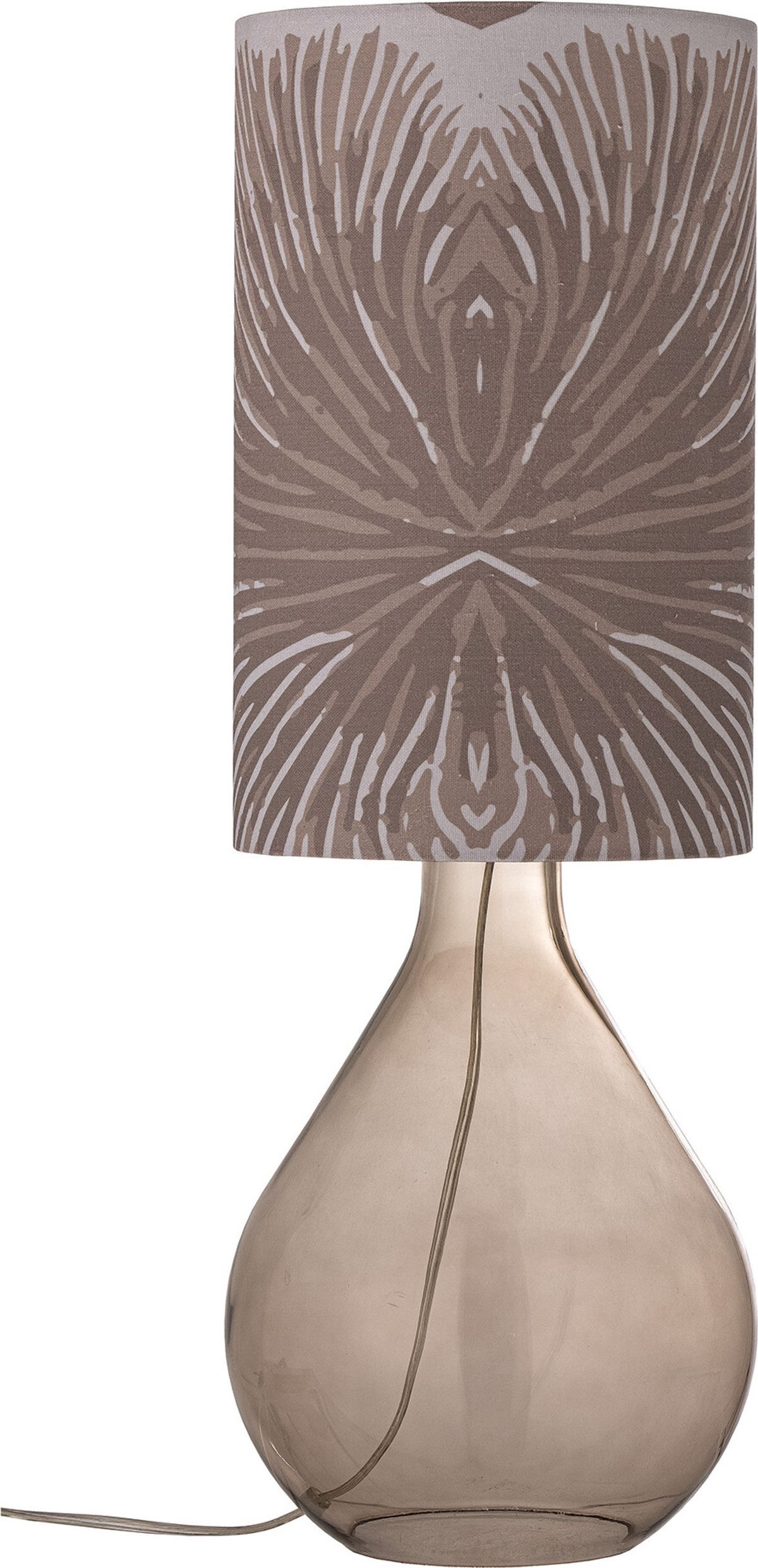 Creative Collection - Leni Bordlampe Med Skærm - Brun - Glas