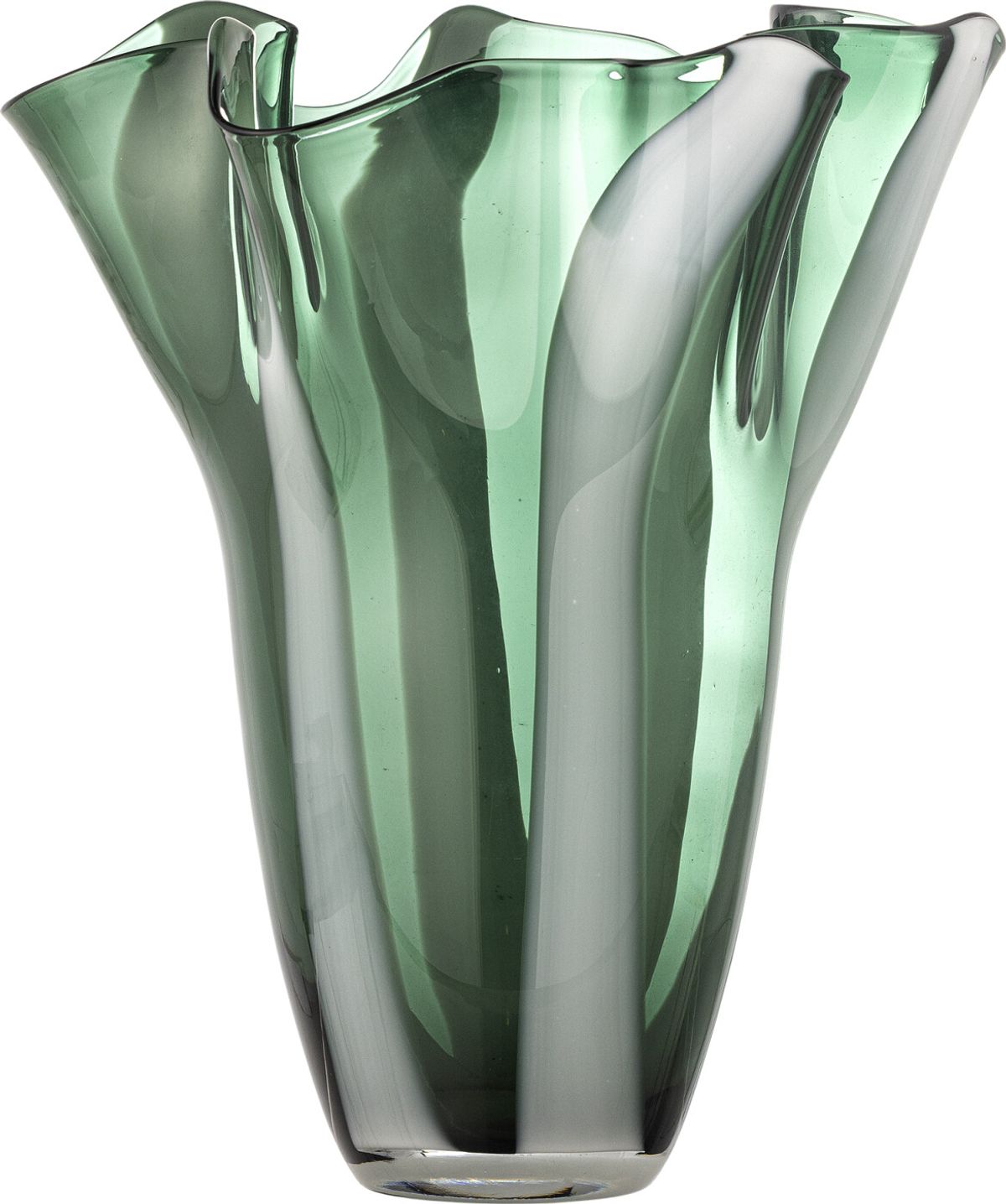 Creative Collection - Lettice Vase - Grøn - Glas - H 32 Cm