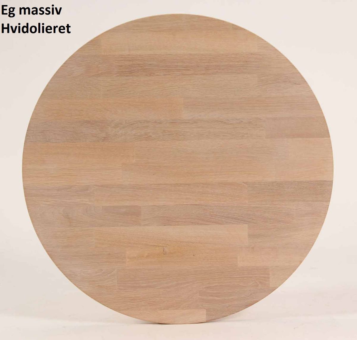 CT 10 - Sofabord i massiv eg og diameter 80 cm Højde 50 cm Hvid olieret