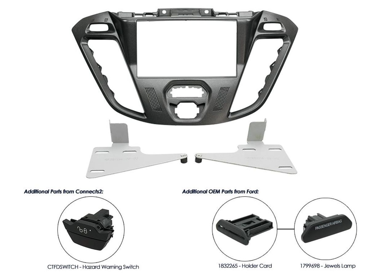 CT23FD39 2-DIN Ramme til Ford Transit Custom 2012-