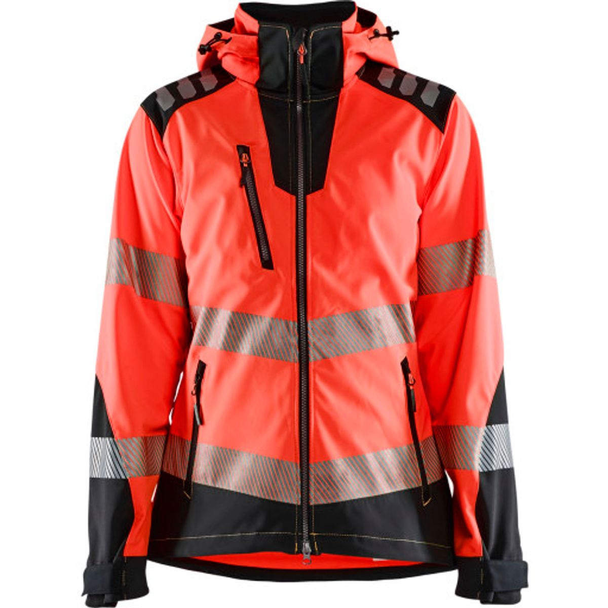 DAME HIGH VIS SOFTSHELL JAKKE