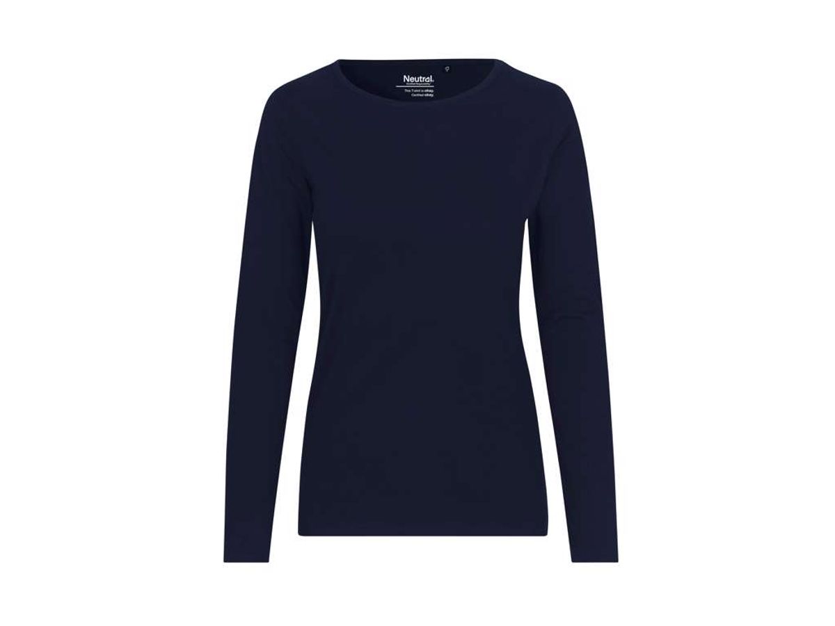 Dame Langærmet T-shirt Neutral O81050 str. M Navy