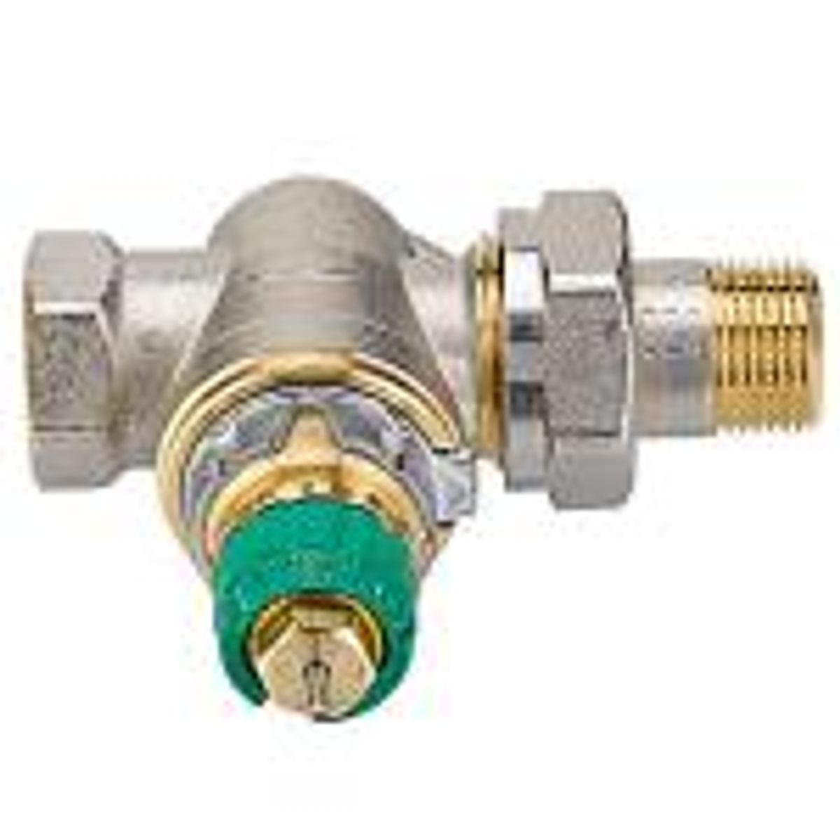 Danfoss RA-DV radiatorventil 3/8''. Ligeløbende med indbygget trykregulator til 2-strengsanlæg, 013G7712