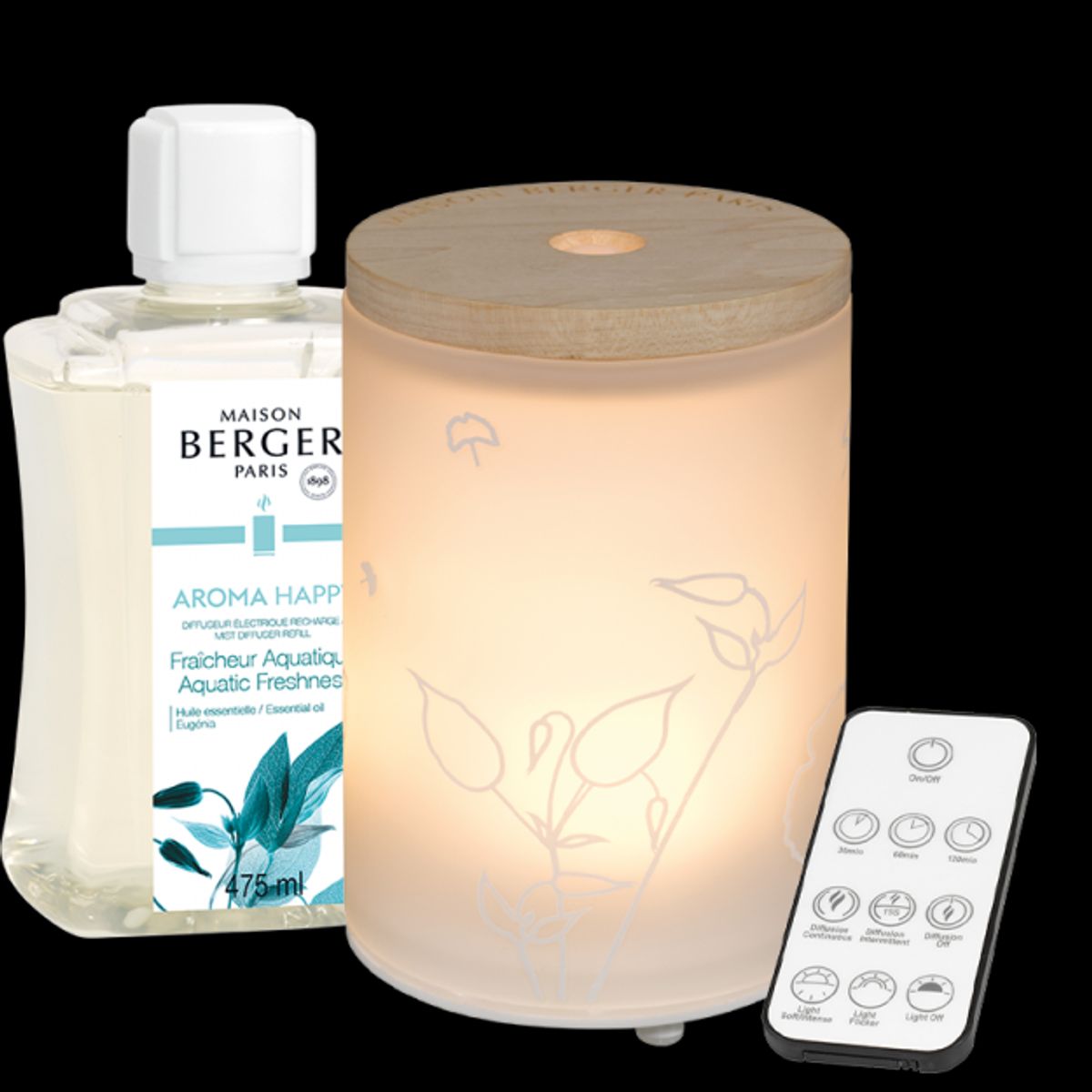 DIFFUSER AROMATERAPI & DUFTEN AROMA HAPPY - Elektronisk Mist diffuser - Maison Berger Paris - StudioBuus