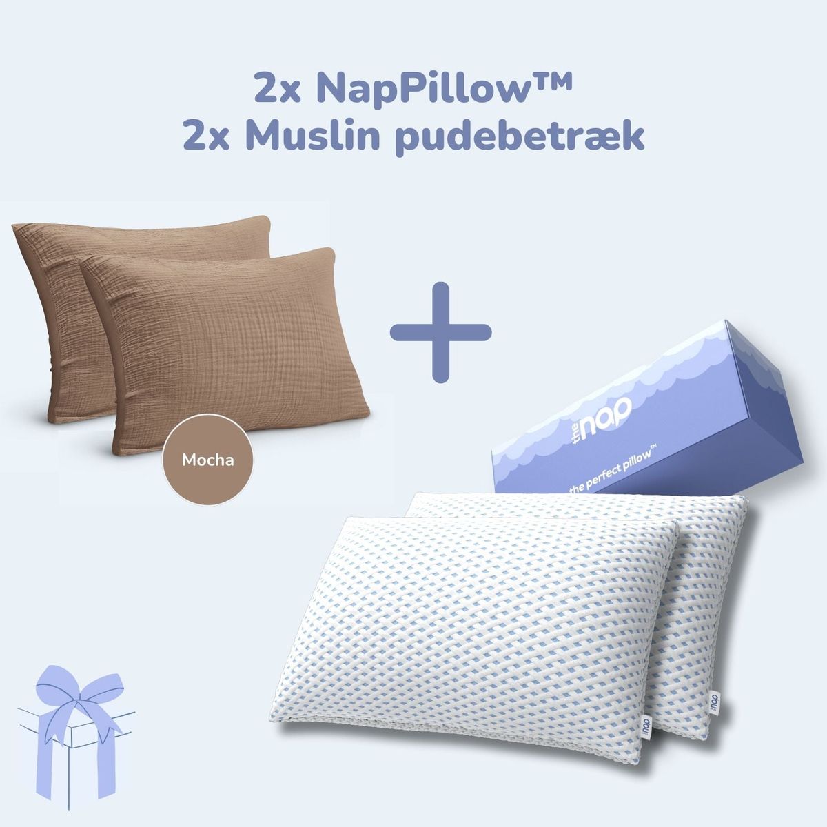 Dobbelt Pude Deluxe m. Mocha Muslin