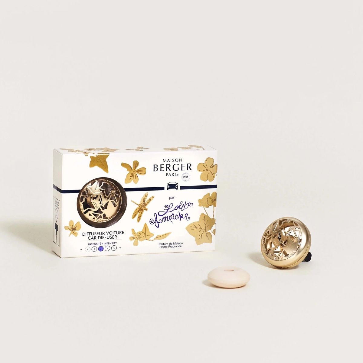 DUFTFRISKER TIL BIL & LOLITA LEMPICKA`S SIGNATUR DUFT - DIFFUSER & REFILL - Car diffuser / duft til bil - Maison Berger Paris - StudioBuus