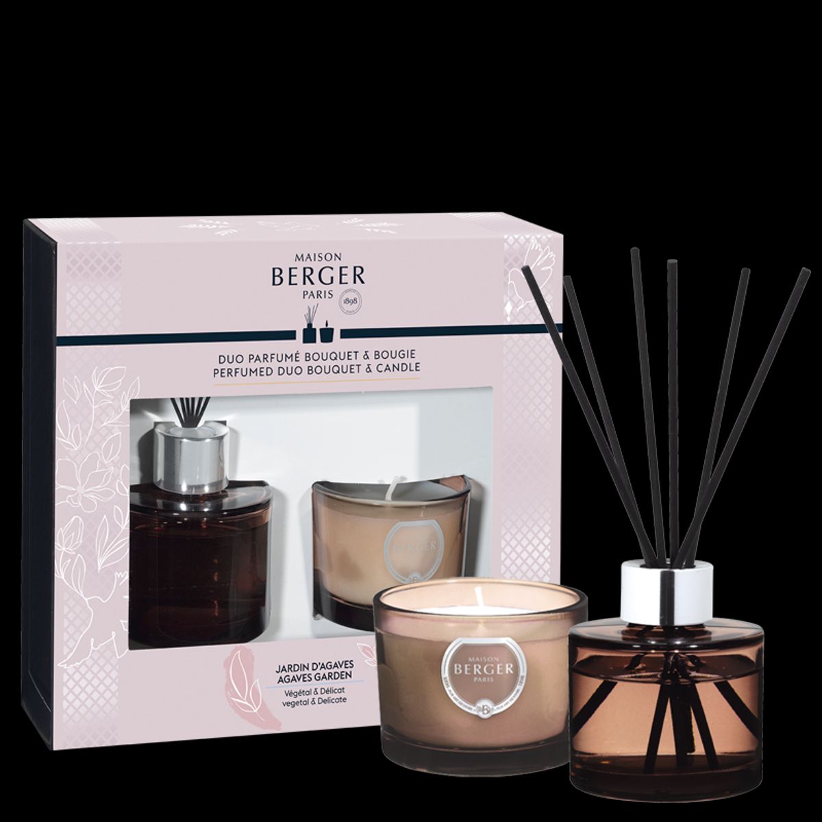 DUFTPINDE & DUFTLYS M. AGAVES GARDEN - MINI DUO JOY - MAISON BERGER - Scented Candle / Duftlys - Maison Berger Paris - StudioBuus