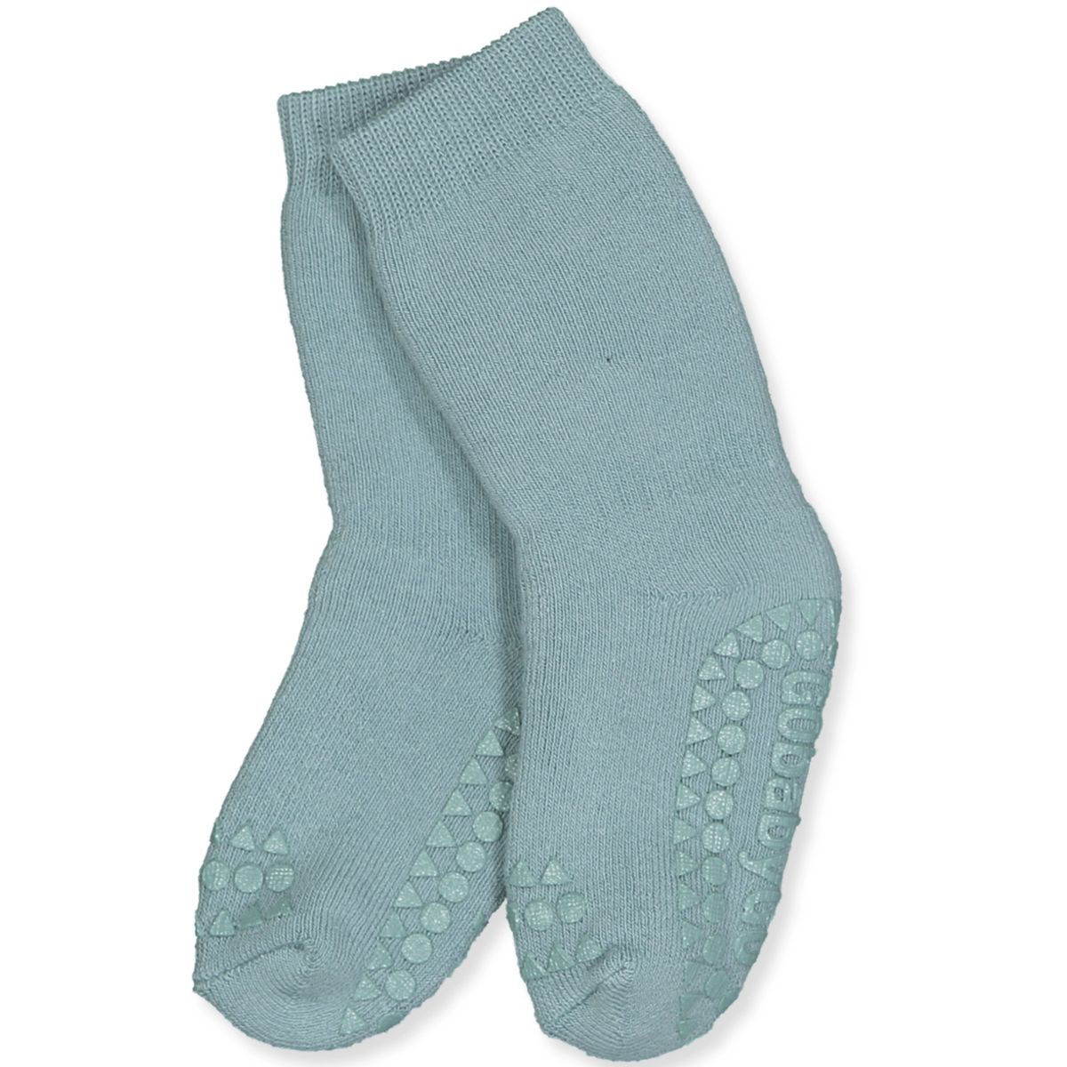 Dusty blue non-slip strømper (1-2 år)