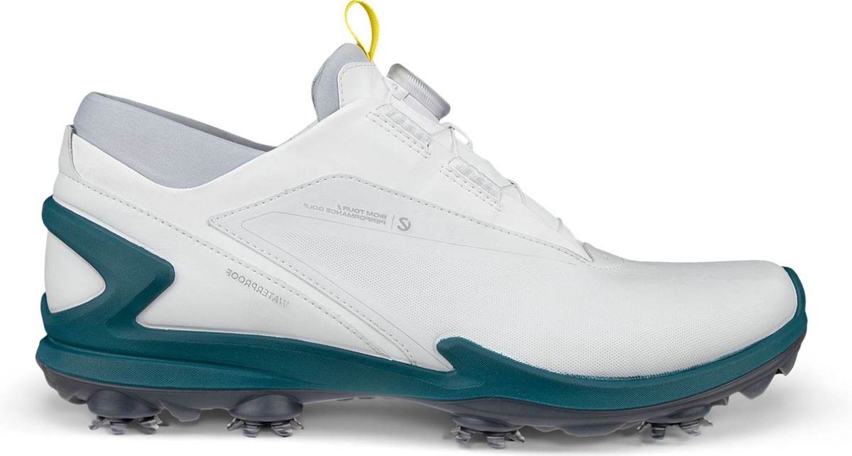 Ecco Biom Tour BOA Vandtætte Herre Golfsko Med Spikes - White - Str. 40 Normal