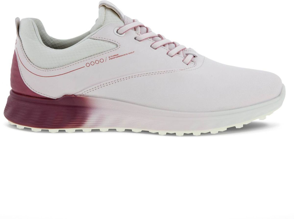 Ecco S-Three (2023) Vandtætte Dame Golfsko Uden Spikes - Delicacy/Blush/Delicacy - Str. 37 Normal