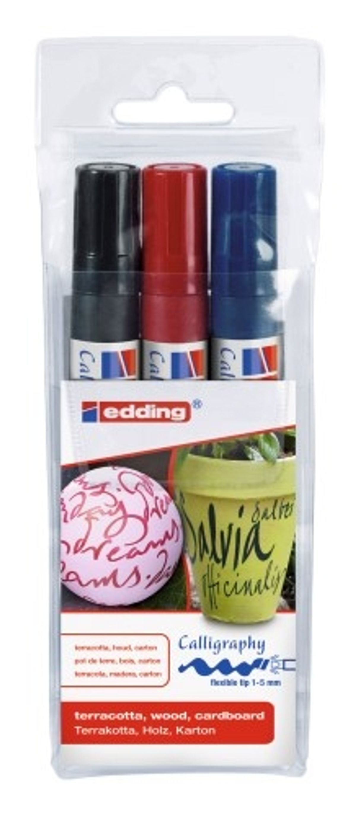 Edding Calligraphy 1-5mm 3 stk/pk