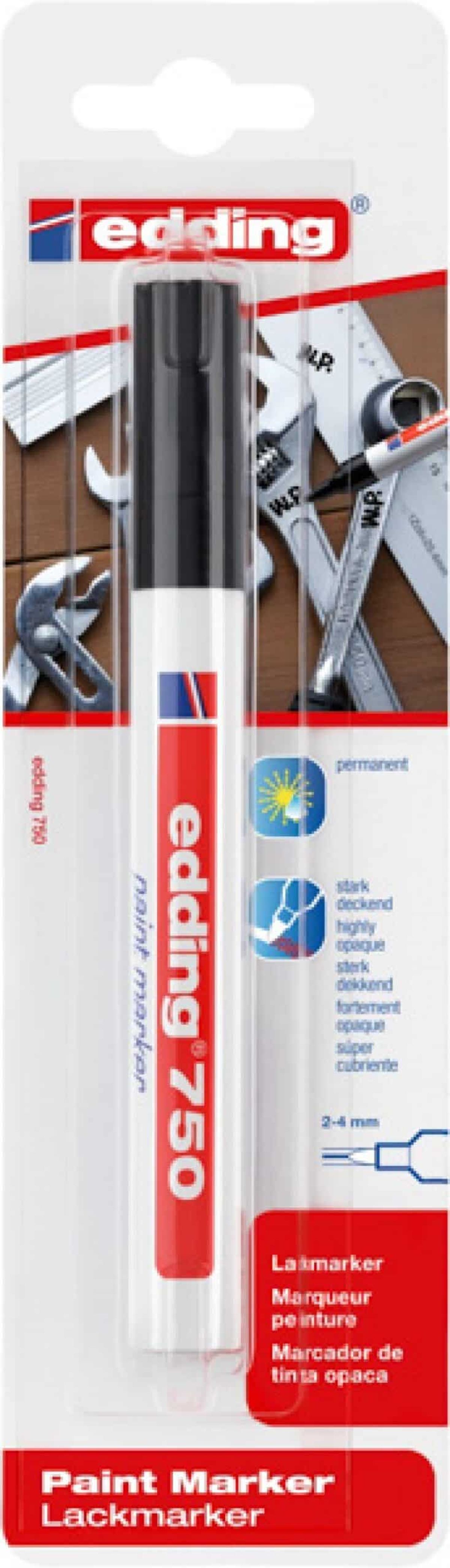 EDDING Marker paint e-750, 2-4mm, blister, sort -.