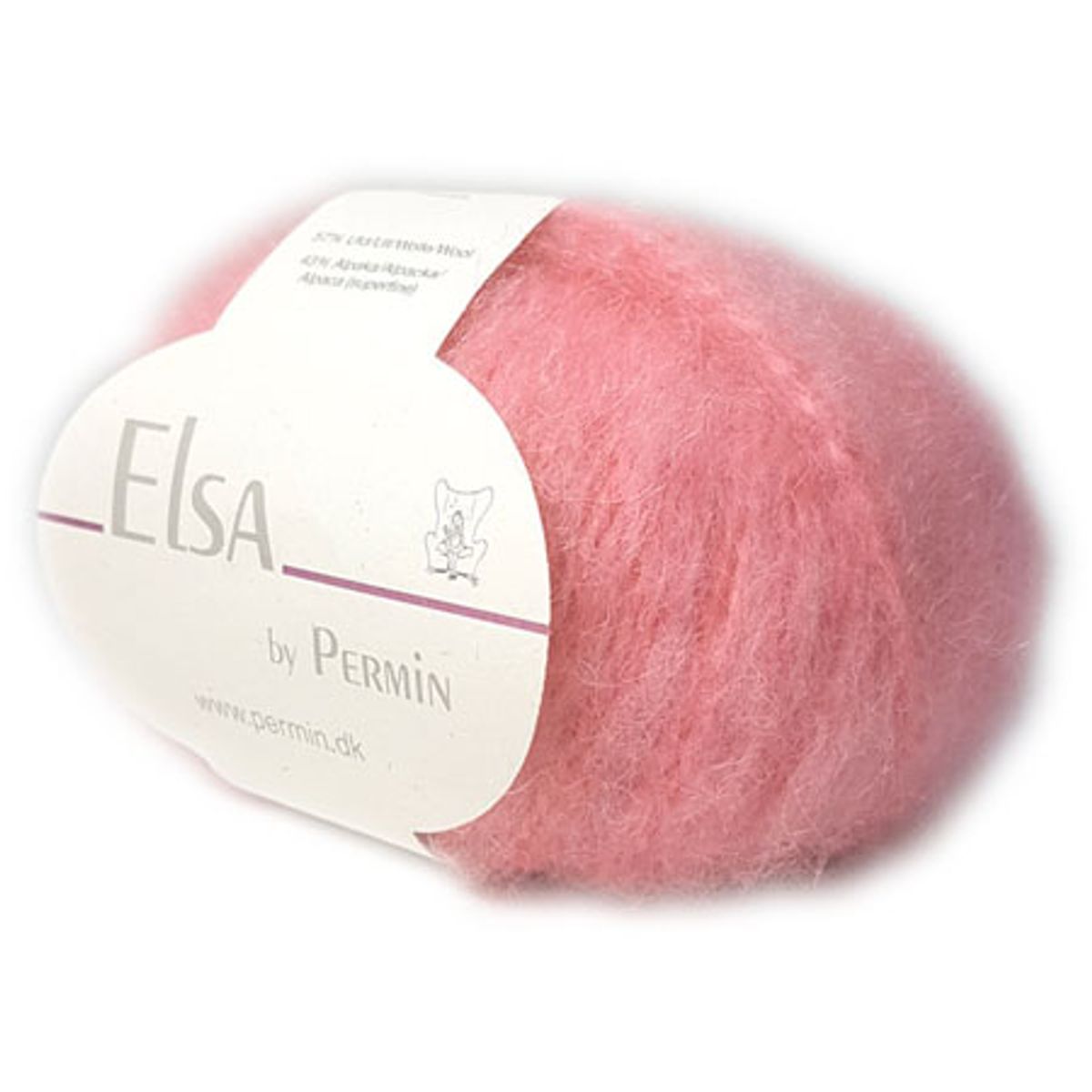 Elsa By Permin - Alpaca uld & Børstet Uldgarn - Fv 880707 Pink